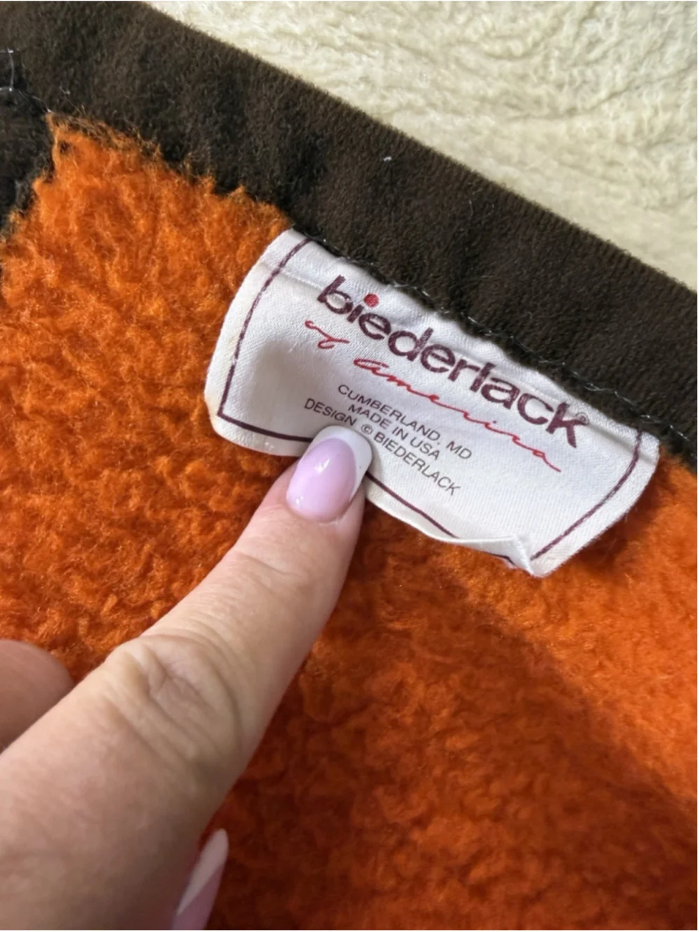 Vintage Biederlack Throw Blanket Reversible Ducks Geese Sunset Camp Retro 72x56